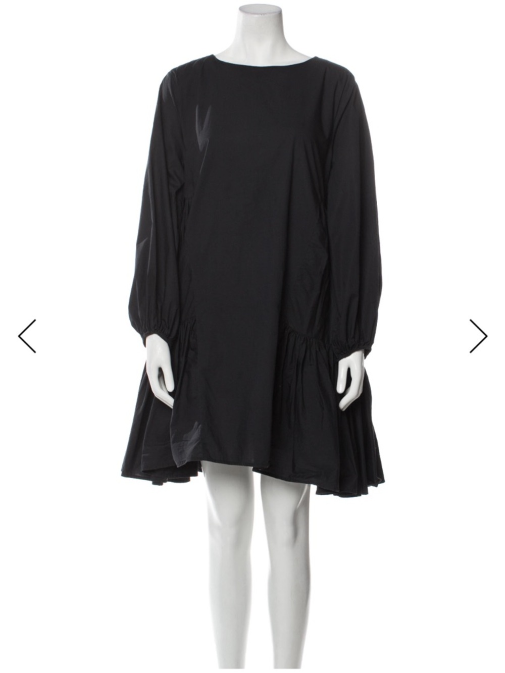 Merlette Black Long-Sleeve Swing Dress